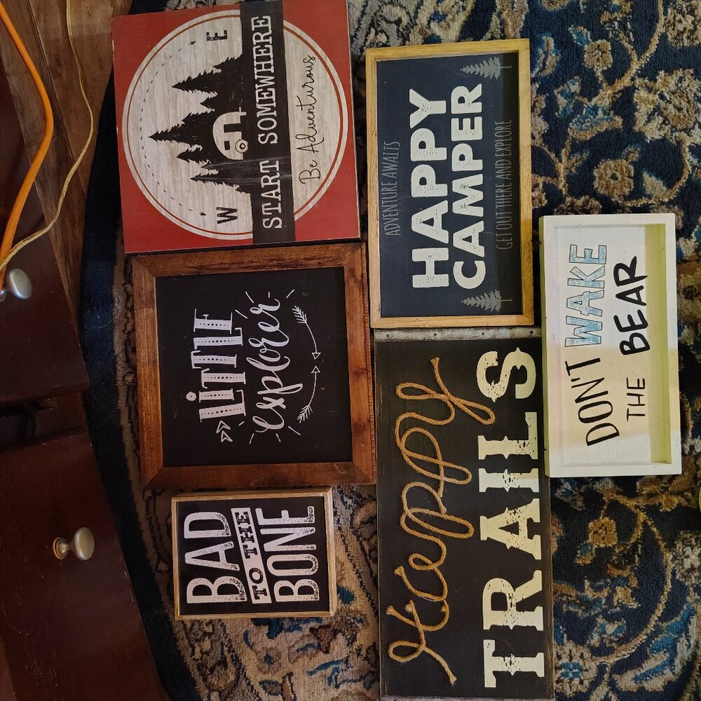 Happy camper wall hanging decor